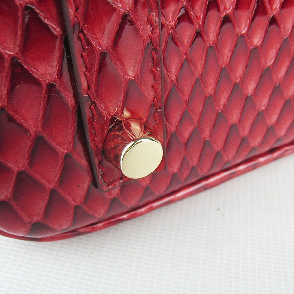 Replica Hermes Birkin 30CM Fish Veins Leather Bag Dark Red 6088 On Sale - Click Image to Close